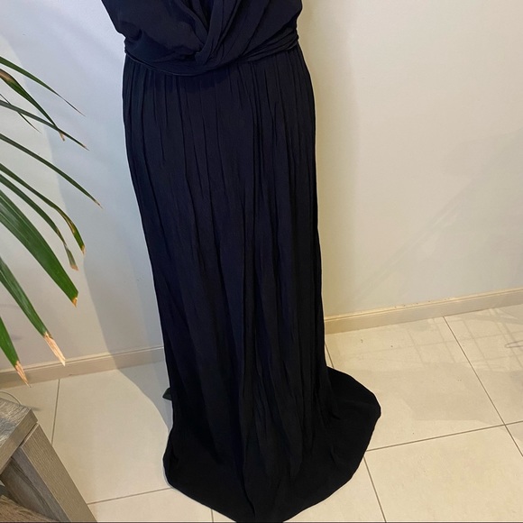 SHEIKE Maxi Long Dress Black Bohemian Viscose Front Top Wrap Detail Cocktail 10 - Picture 4 of 10